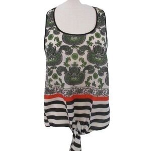 Clover Canyon Front Tie Sleeveless Top XS